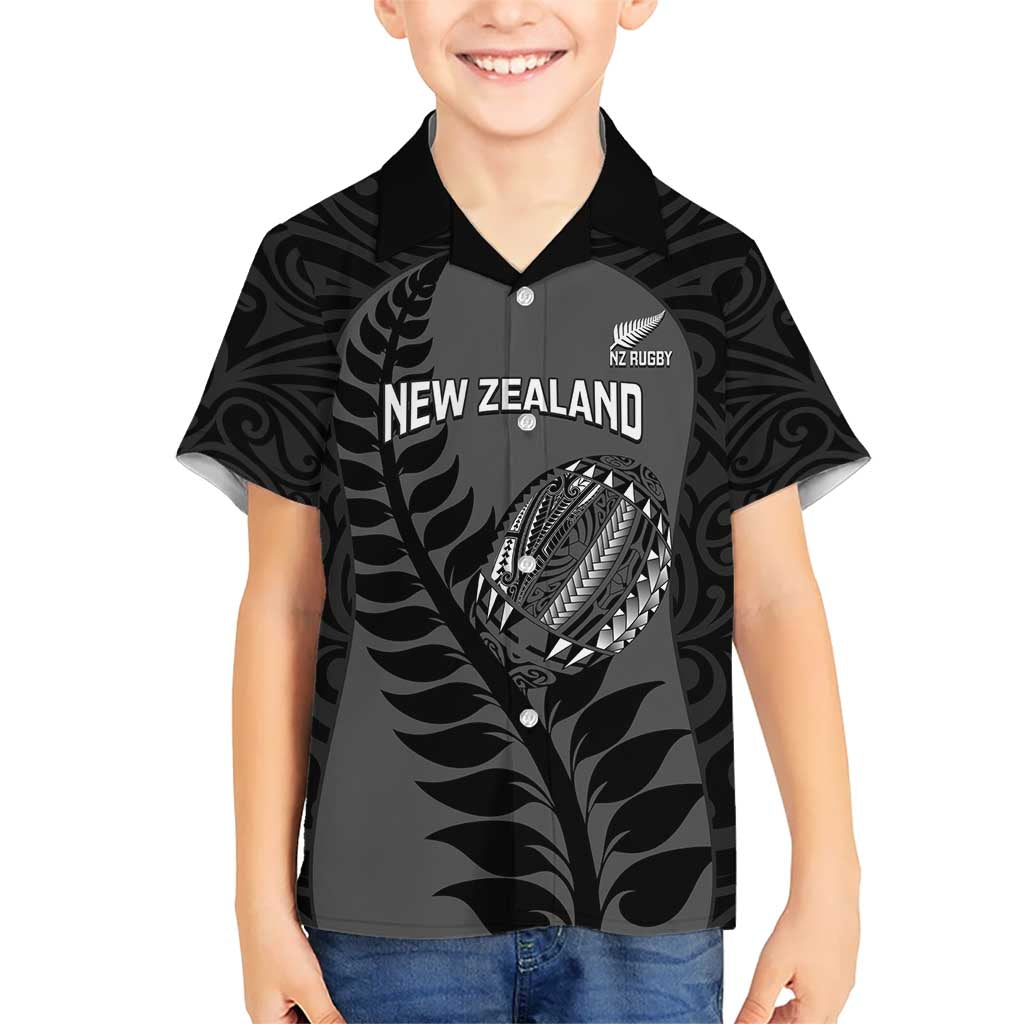 Custom New Zealand Silver Fern Rugby 2025 Hawaiian Shirt Go Champions Aotearoa Maori Black LT14 - Polynesian Pride