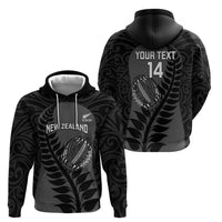 Custom New Zealand Silver Fern Rugby 2025 Hoodie Go Champions Aotearoa Maori Black LT14 - Polynesian Pride