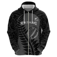 Custom New Zealand Silver Fern Rugby 2025 Hoodie Go Champions Aotearoa Maori Black LT14 - Polynesian Pride