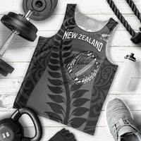 Custom New Zealand Silver Fern Rugby 2025 Men Tank Top Go Champions Aotearoa Maori Black