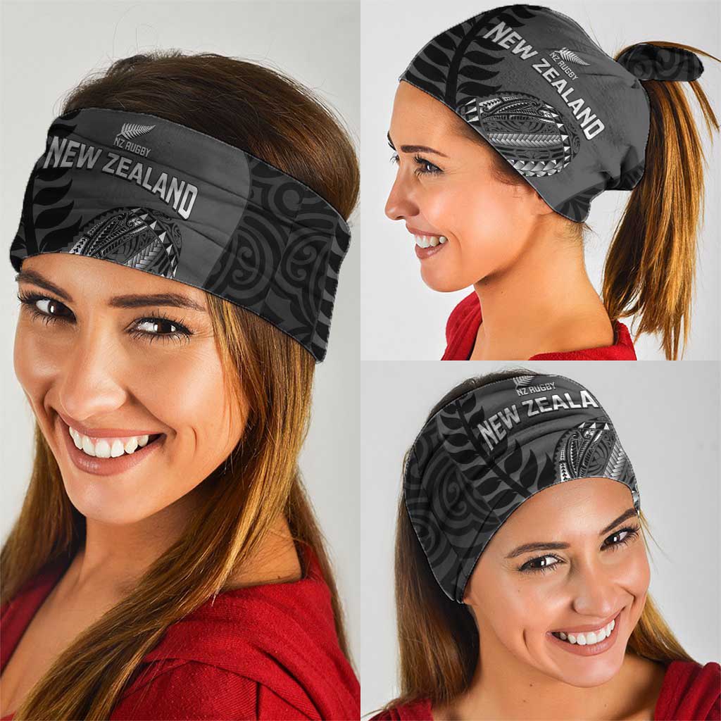 Custom New Zealand Silver Fern Rugby 2025 Neck Gaiter Go Champions Aotearoa Maori Black - Polynesian Pride
