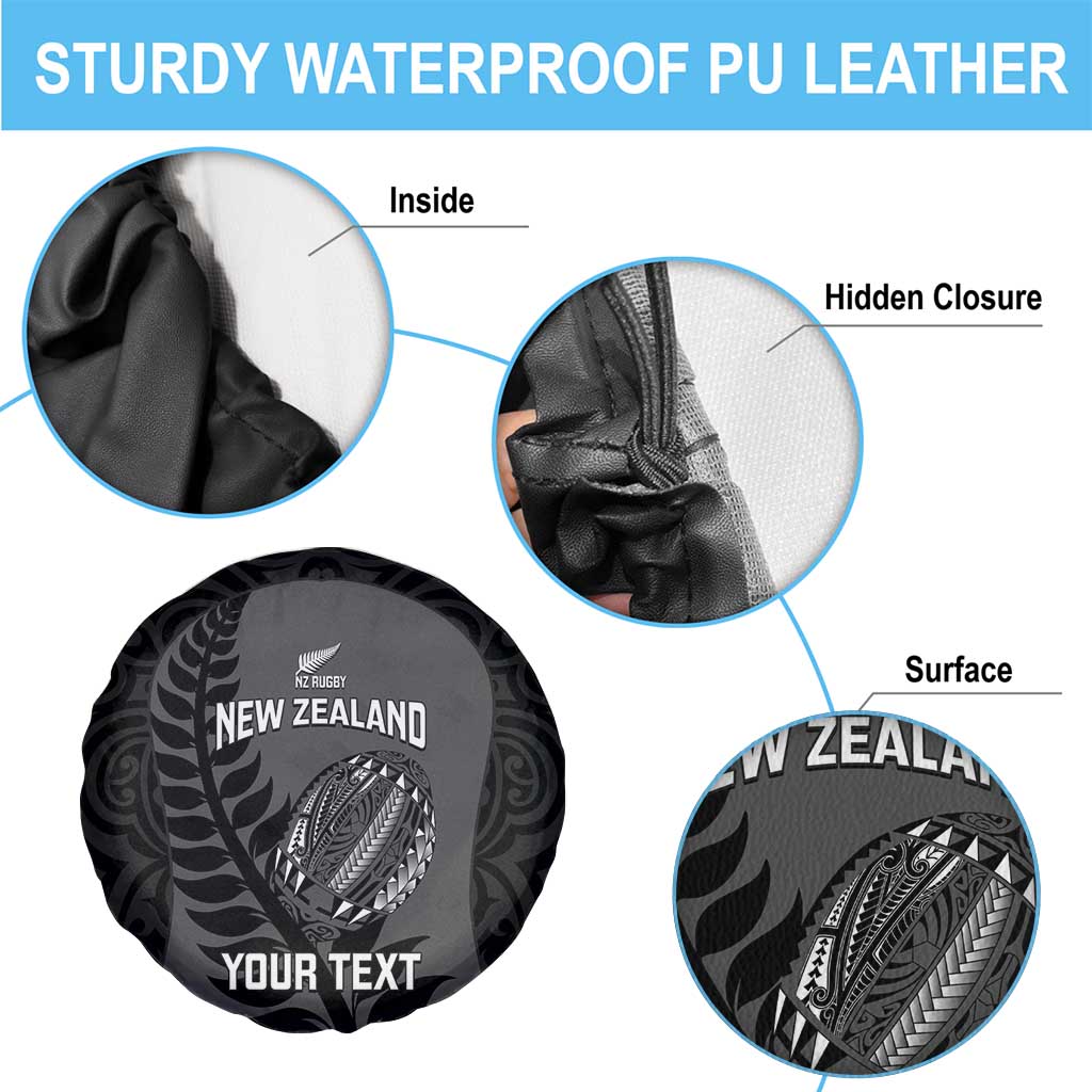 Custom New Zealand Silver Fern Rugby 2025 Spare Tire Cover Go Champions Aotearoa Maori Black LT14 - Polynesian Pride