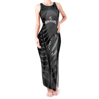 Custom New Zealand Silver Fern Rugby 2025 Tank Maxi Dress Go Champions Aotearoa Maori Black LT14 Women Black - Polynesian Pride