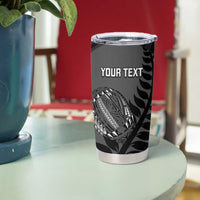Custom New Zealand Silver Fern Rugby 2025 Tumbler Cup Go Champions Aotearoa Maori Black LT14 - Polynesian Pride