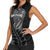 Custom New Zealand Silver Fern Rugby 2025 Women Sleeveless Polo Shirt Go Champions Aotearoa Maori Black