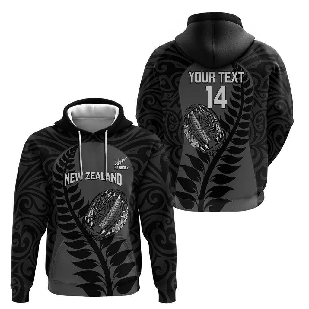 Custom New Zealand Silver Fern Rugby 2025 Zip Hoodie Go Champions Aotearoa Maori Black LT14 - Polynesian Pride