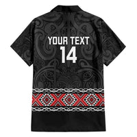 Custom New Zealand Silver Fern Rugby Family Matching Summer Maxi Dress and Hawaiian Shirt All Black Maori Taniko Pattern LT14 - Polynesian Pride