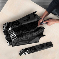 Custom New Zealand Silver Fern Rugby Umbrella All Black Maori Taniko Pattern LT14 - Polynesian Pride