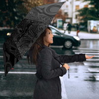 Custom New Zealand Silver Fern Rugby Umbrella All Black Maori Taniko Pattern LT14 - Polynesian Pride