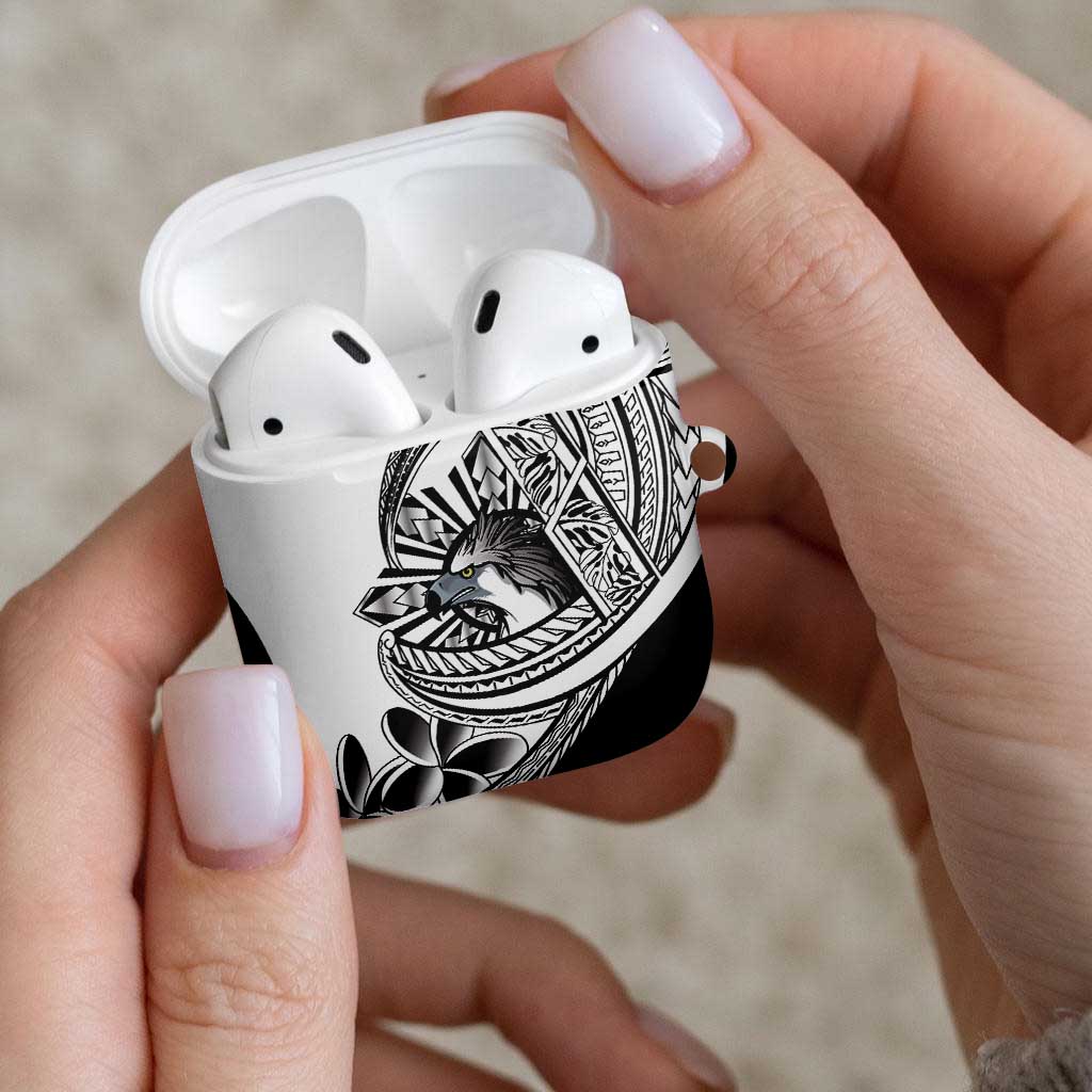 Philippines Eagle Sun AirPods Case Filipino Agila Polynesian Tattoo Black Color