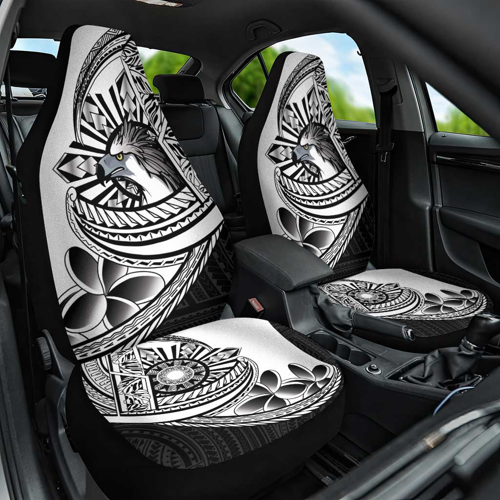 Philippines Eagle Sun Car Seat Cover Filipino Agila Polynesian Tattoo Black Color