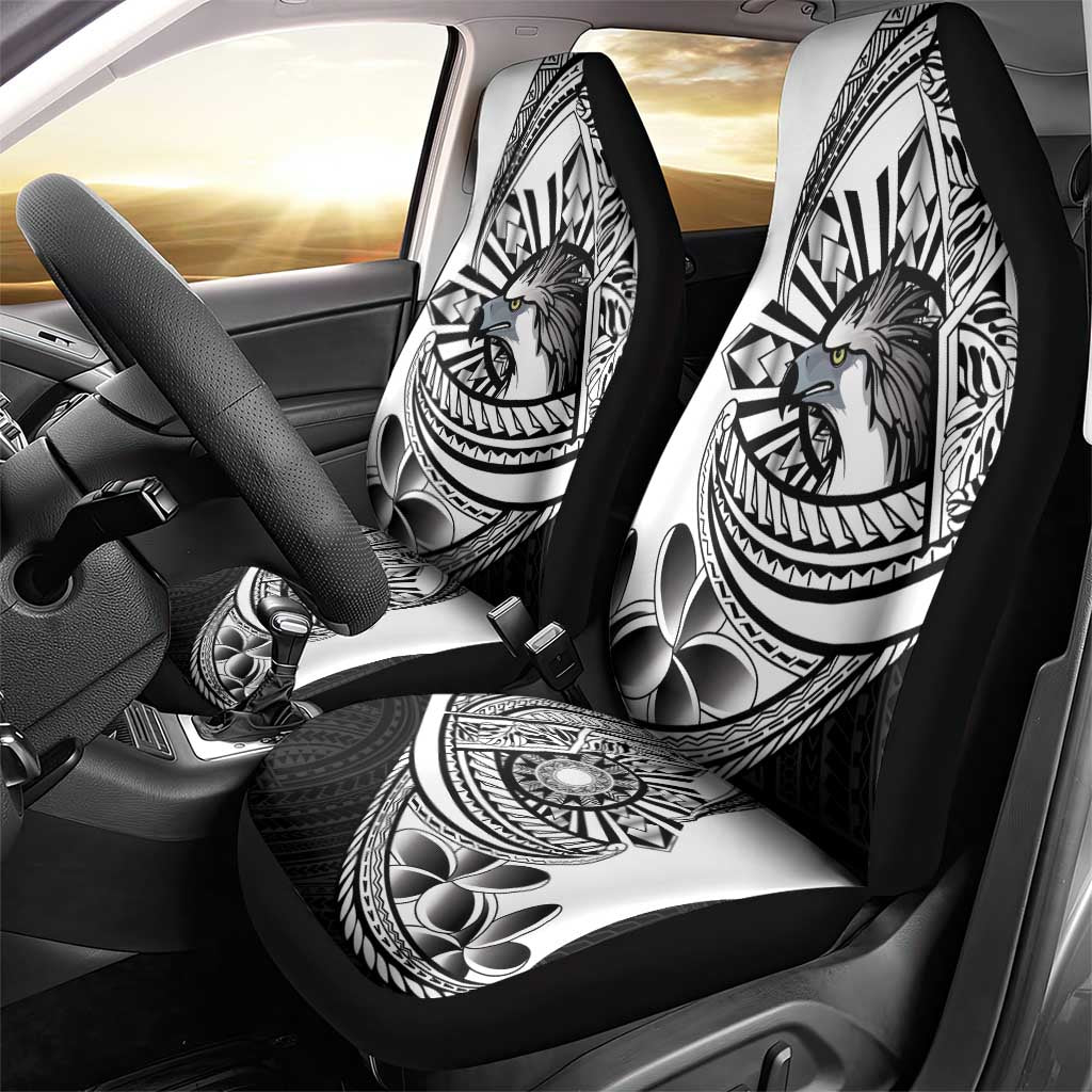 Philippines Eagle Sun Car Seat Cover Filipino Agila Polynesian Tattoo Black Color