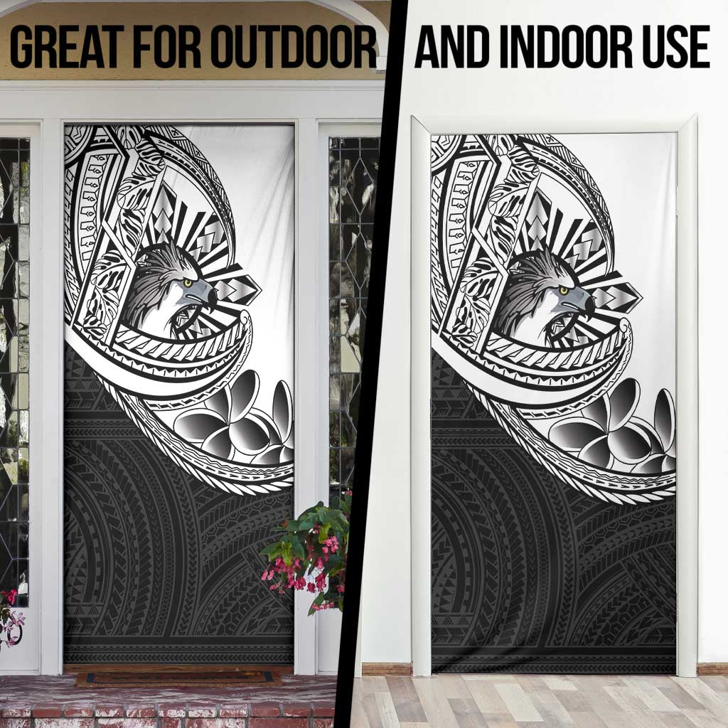 Philippines Eagle Sun Door Cover Filipino Agila Polynesian Tattoo Black Color
