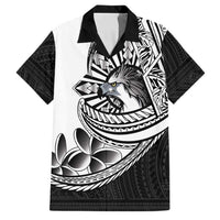 Philippines Eagle Sun Family Matching Short Sleeve Bodycon Dress and Hawaiian Shirt Filipino Agila Polynesian Tattoo Black Color LT14 Dad's Shirt - Short Sleeve Black - Polynesian Pride