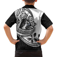 Philippines Eagle Sun Family Matching Summer Maxi Dress and Hawaiian Shirt Filipino Agila Polynesian Tattoo Black Color LT14 - Polynesian Pride