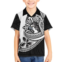 Philippines Eagle Sun Family Matching Summer Maxi Dress and Hawaiian Shirt Filipino Agila Polynesian Tattoo Black Color LT14 Son's Shirt Black - Polynesian Pride