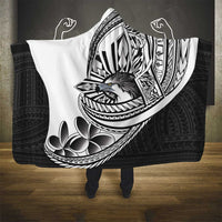 Philippines Eagle Sun Hooded Blanket Filipino Agila Polynesian Tattoo Black Color
