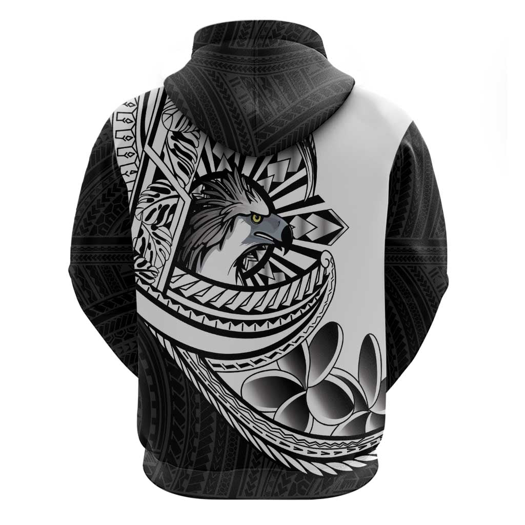 Philippines Eagle Sun Hoodie Filipino Agila Polynesian Tattoo Black Color