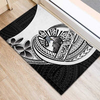 Philippines Eagle Sun Rubber Doormat Filipino Agila Polynesian Tattoo Black Color