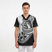 Philippines Eagle Sun Scrub Top Filipino Agila Polynesian Tattoo Black Color