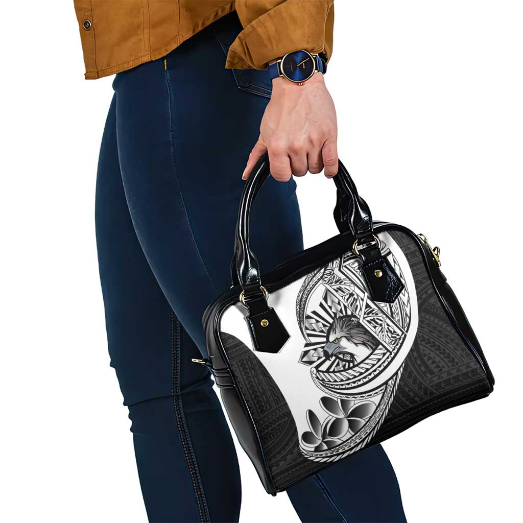 Philippines Eagle Sun Shoulder Handbag Filipino Agila Polynesian Tattoo Black Color