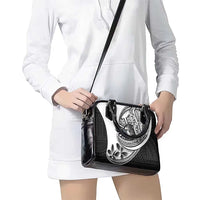 Philippines Eagle Sun Shoulder Handbag Filipino Agila Polynesian Tattoo Black Color