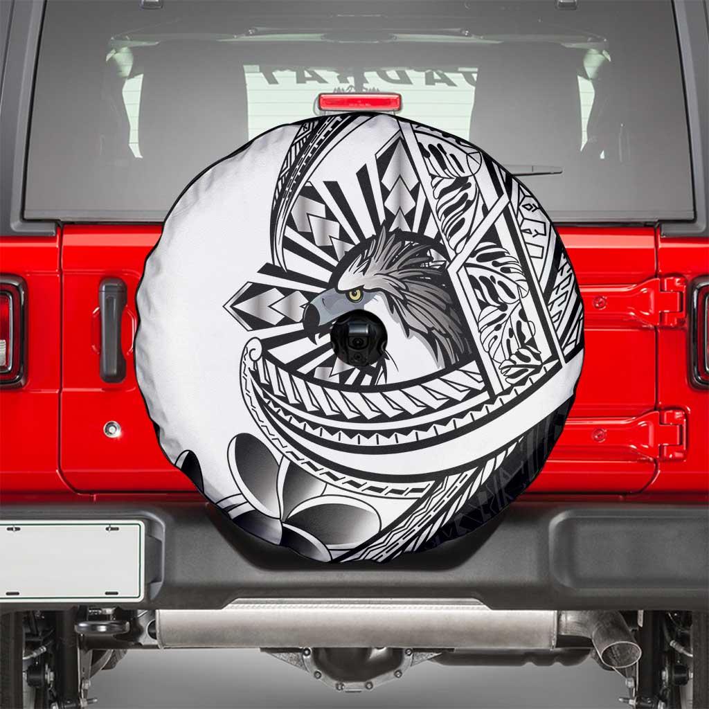 Philippines Eagle Sun Spare Tire Cover Filipino Agila Polynesian Tattoo Black Color