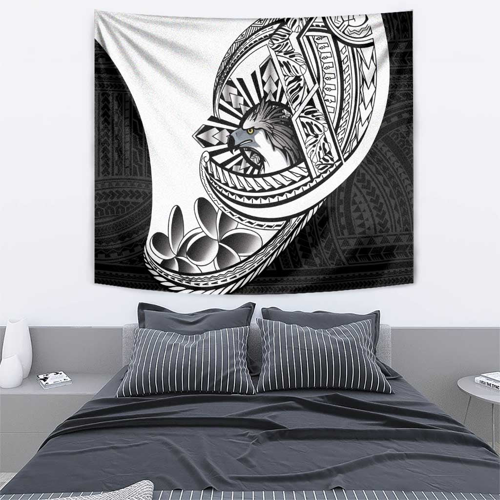 Philippines Eagle Sun Tapestry Filipino Agila Polynesian Tattoo Black Color