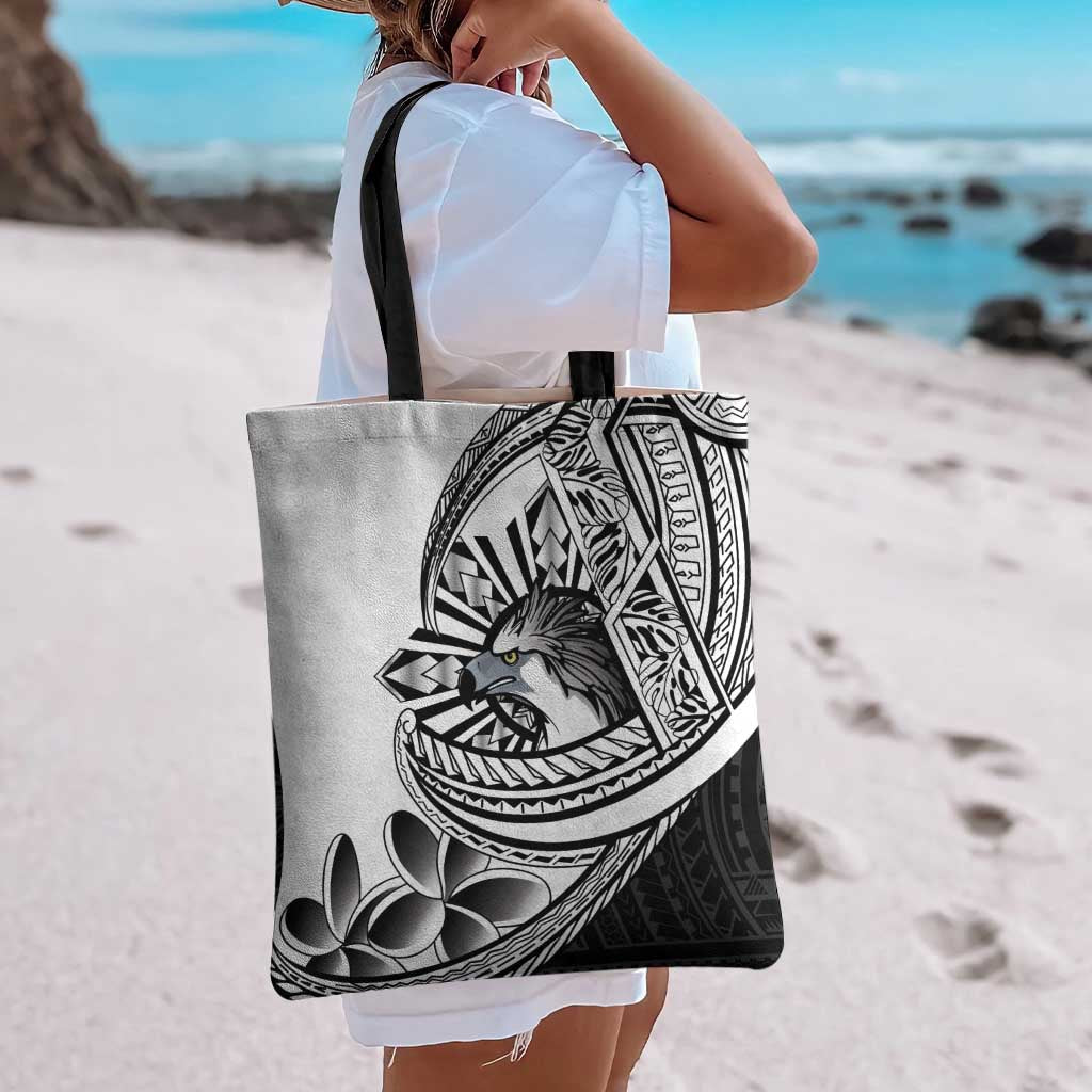 Philippines Eagle Sun Tote Bag Filipino Agila Polynesian Tattoo Black Color