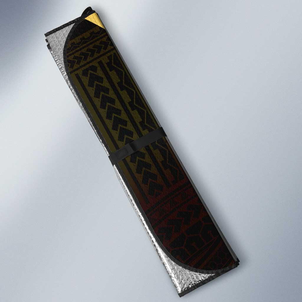 Philippines Eagle Sun Auto Sun Shade Filipino Agila Polynesian Tattoo Gold Color
