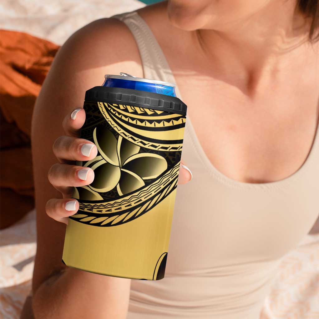 Philippines Eagle Sun 4 in 1 Can Cooler Tumbler Filipino Agila Polynesian Tattoo Gold Color
