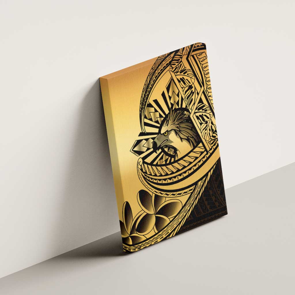 Philippines Eagle Sun Canvas Wall Art Filipino Agila Polynesian Tattoo Gold Color