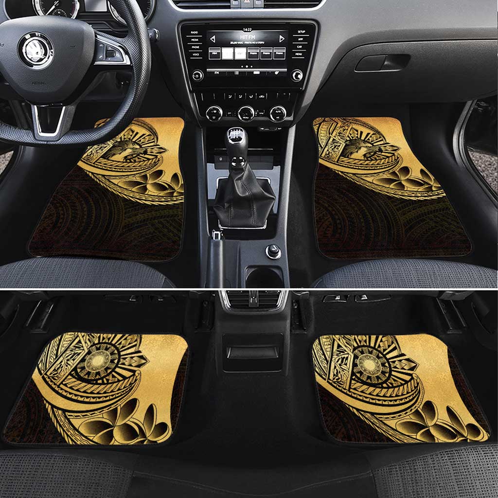 Philippines Eagle Sun Car Mats Filipino Agila Polynesian Tattoo Gold Color