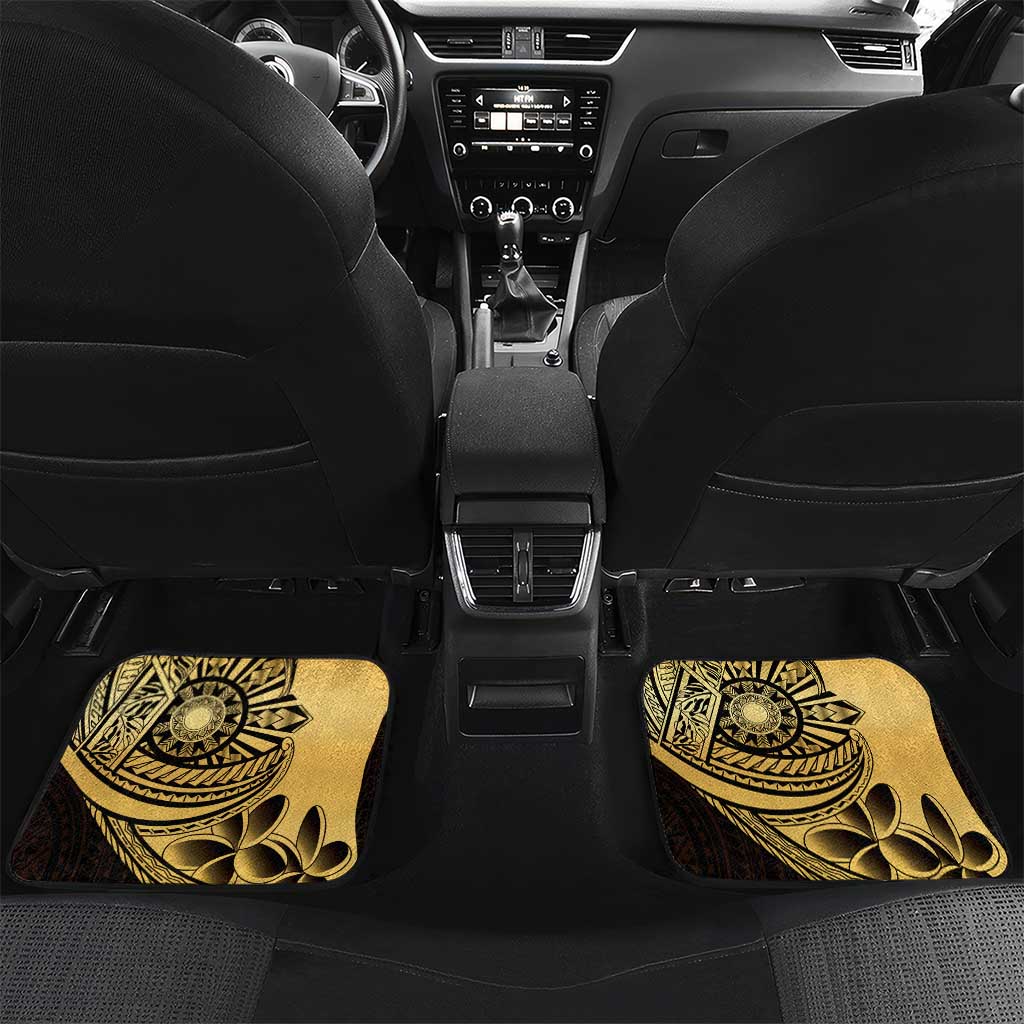 Philippines Eagle Sun Car Mats Filipino Agila Polynesian Tattoo Gold Color