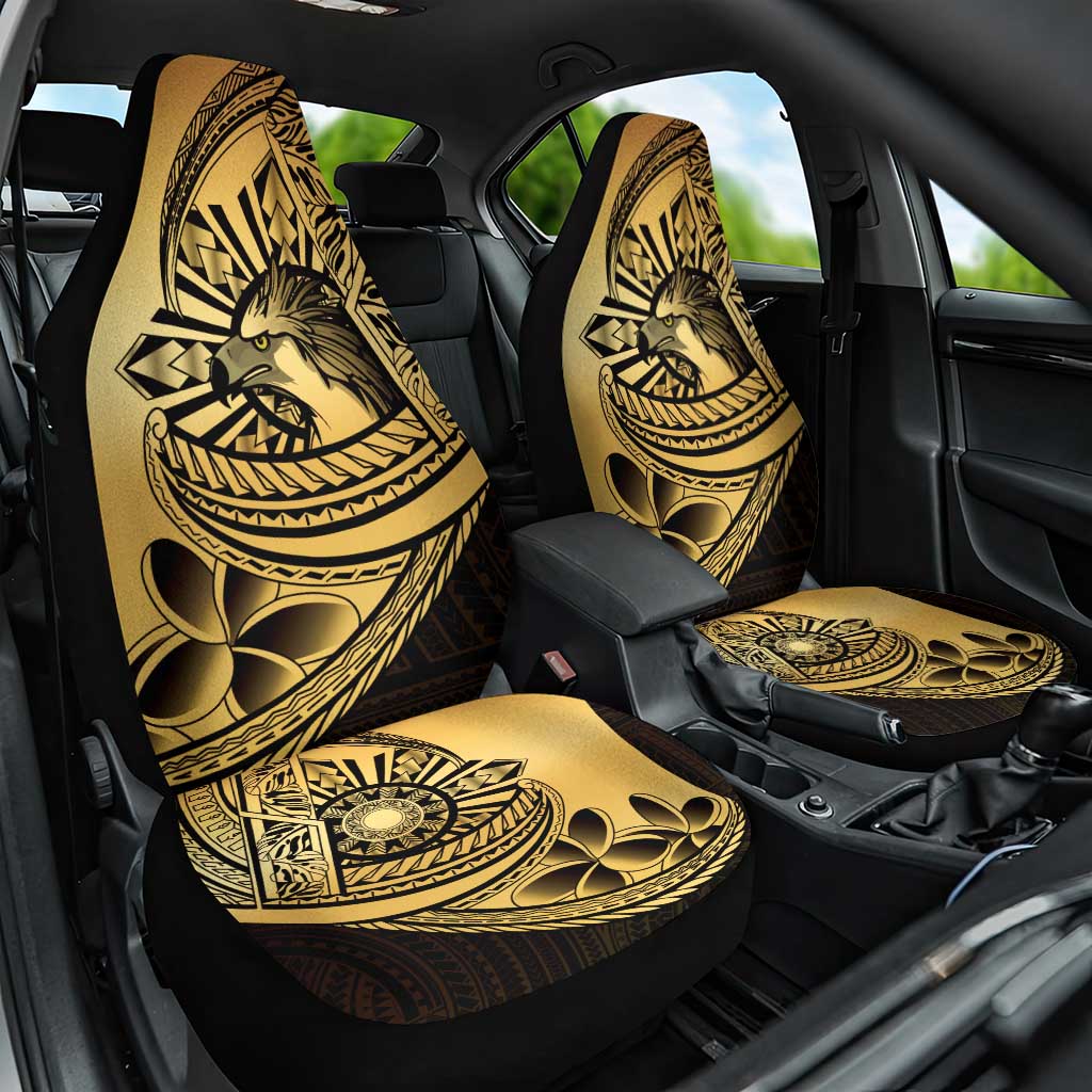 Philippines Eagle Sun Car Seat Cover Filipino Agila Polynesian Tattoo Gold Color