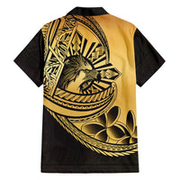 Philippines Eagle Sun Family Matching Off Shoulder Maxi Dress and Hawaiian Shirt Filipino Agila Polynesian Tattoo Gold Color LT14 - Polynesian Pride