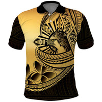 Philippines Eagle Sun Polo Shirt Filipino Agila Polynesian Tattoo Gold Color