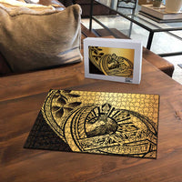 Philippines Eagle Sun Puzzle Filipino Agila Polynesian Tattoo Gold Color