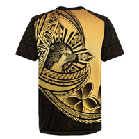 Philippines Eagle Sun Rugby Jersey Filipino Agila Polynesian Tattoo Gold Color