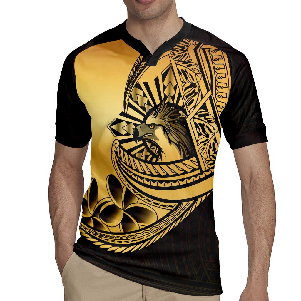Philippines Eagle Sun Rugby Jersey Filipino Agila Polynesian Tattoo Gold Color
