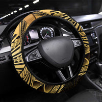 Philippines Eagle Sun Steering Wheel Cover Filipino Agila Polynesian Tattoo Gold Color