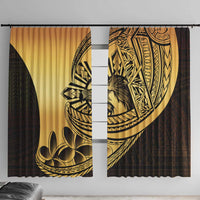 Philippines Eagle Sun Window Curtain Filipino Agila Polynesian Tattoo Gold Color