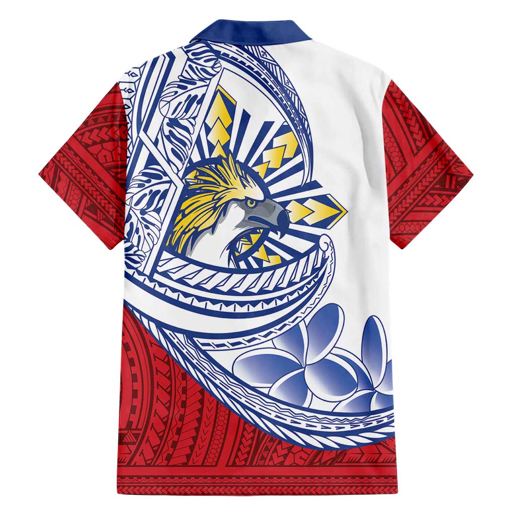 Philippines Eagle Sun Family Matching Short Sleeve Bodycon Dress and Hawaiian Shirt Filipino Agila Polynesian Tattoo Flag Color LT14 - Polynesian Pride