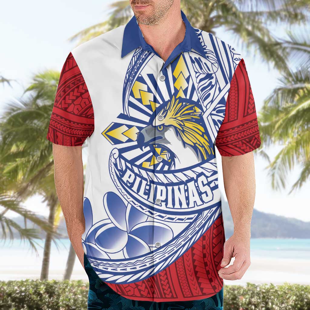 Philippines Eagle Sun Hawaiian Shirt Filipino Agila Polynesian Tattoo Flag Color LT14 - Polynesian Pride