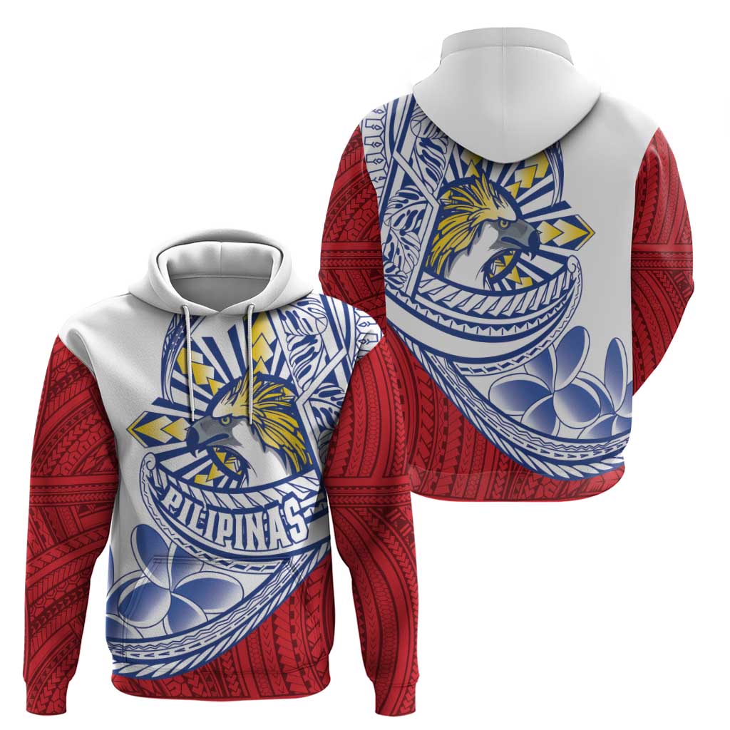 Philippines Eagle Sun Hoodie Filipino Agila Polynesian Tattoo Flag Color