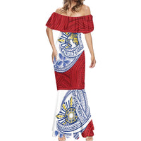 Philippines Eagle Sun Mermaid Dress Filipino Agila Polynesian Tattoo Flag Color