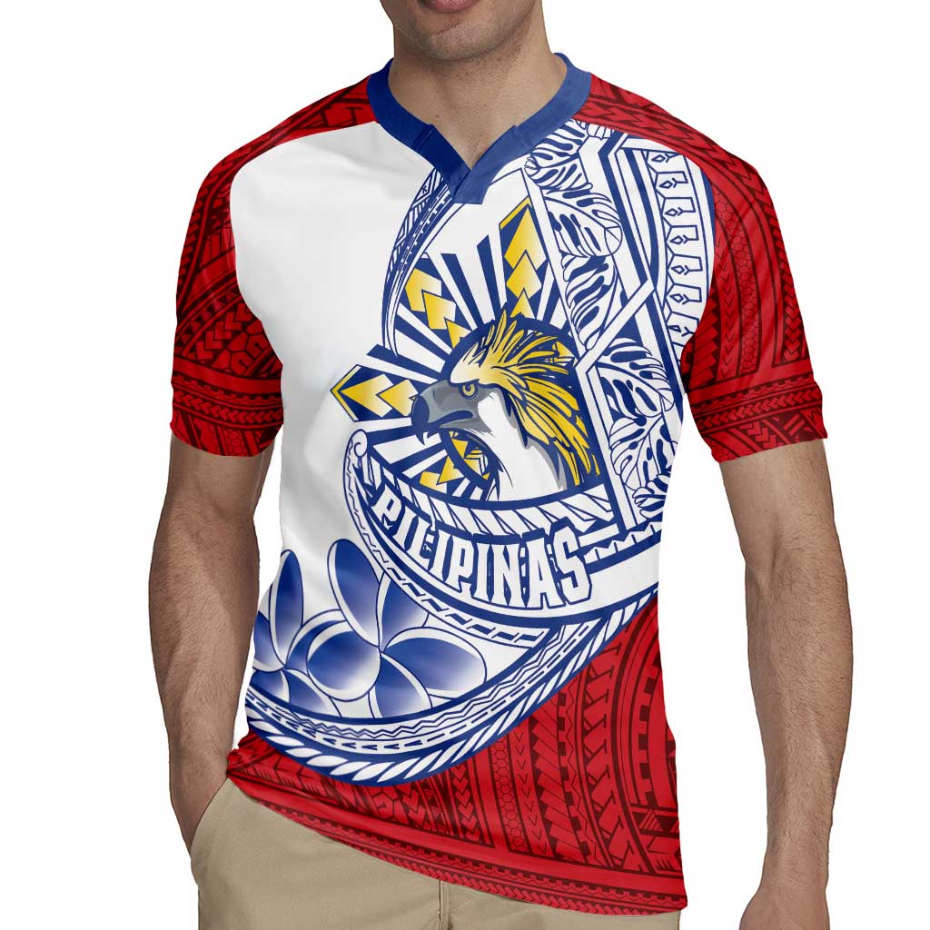 Philippines Eagle Sun Rugby Jersey Filipino Agila Polynesian Tattoo Flag Color