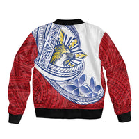 Philippines Eagle Sun Sleeve Zip Bomber Jacket Filipino Agila Polynesian Tattoo Flag Color