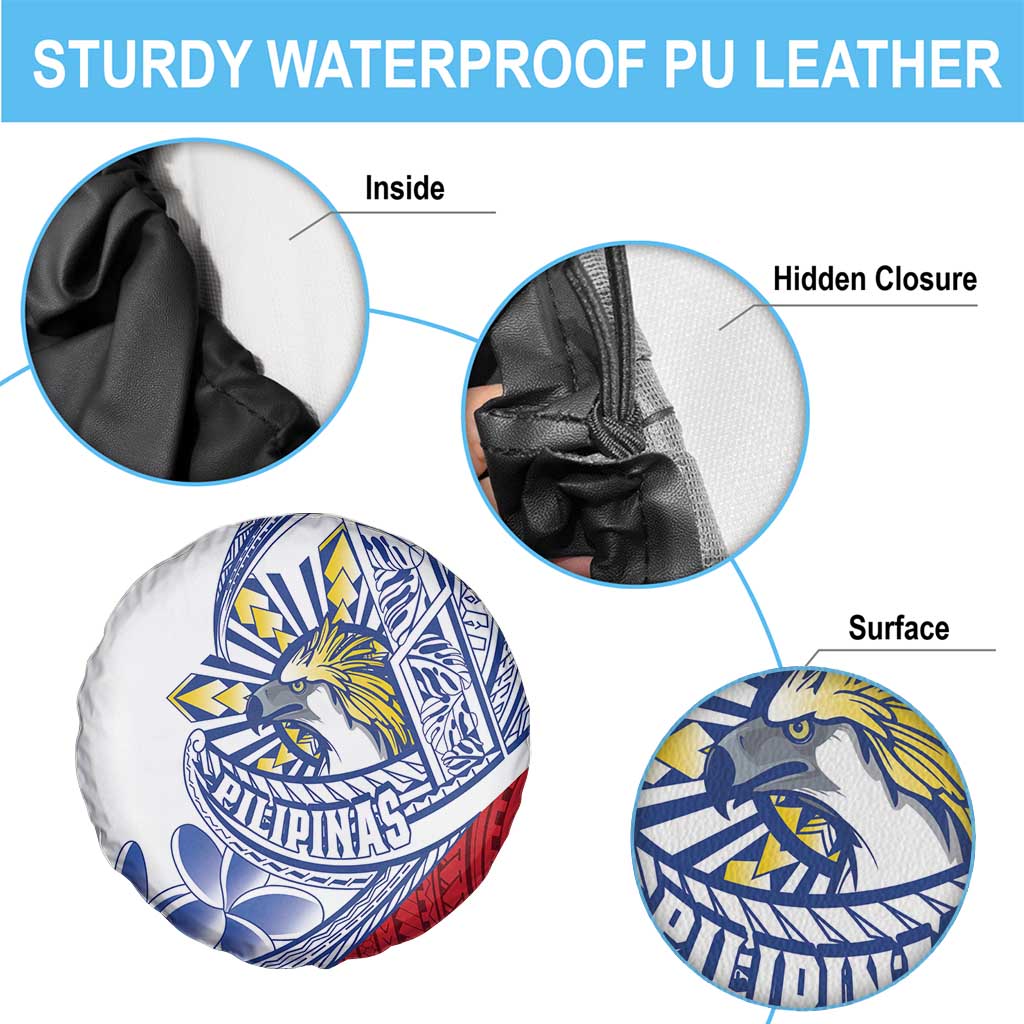 Philippines Eagle Sun Spare Tire Cover Filipino Agila Polynesian Tattoo Flag Color