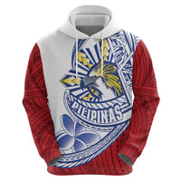 Philippines Eagle Sun Zip Hoodie Filipino Agila Polynesian Tattoo Flag Color